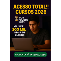 COMBO ACESSO TOTAL  2026 - ACESSO A TODOS OS CURSOS DO SITE